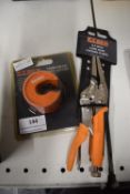 Saber 15mm Metal Pipe Cutter, and 6.5” Long Nose Locking Pliers