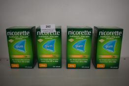 4x Nicorette 4mg Gum Nicotine Fruit Fusion 105pcs