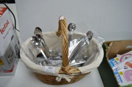 Basket of Assorted Spoons Including Latte Spoon by Judge & Stellar