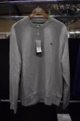 Lacoste Classic Fit Light Grey Jumper Size: 2XL RRP: £100