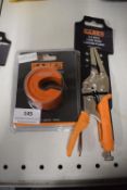 Saber 15mm Metal Pipe Cutter, and 6.5” Long Nose Locking Pliers