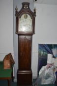 Victorian Long Case Clock with Painted Face