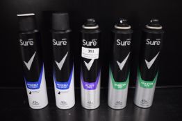 5x Assorted Sure Men 48hr Antiperspirant 200ml