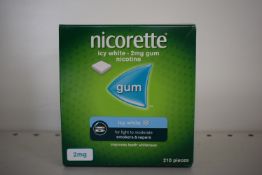 1x Nicorette 2mg Nicotine Gum Icy White 210pcs