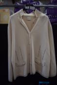 East Tex Cream Lightweight Jacket with Stitch Print Design