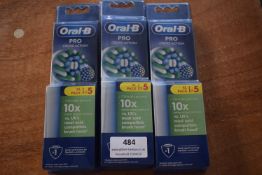 3x Oral-B Pro Cross Action Toothbrush Heads 5pk