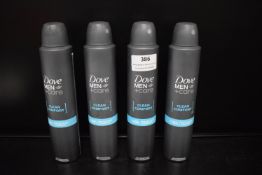4x Dove Men Clean Comfort 48hr Antiperspirant 200ml