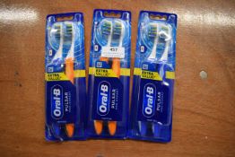 3x Oral-B Pulsar Pro Expert Medium Toothbrushes 2pk