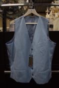 Cedarwood State Slim Fit Blue Waistcoat Size: XL
