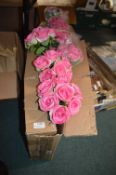 *Box of Artificial Pink Roses