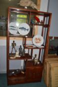Chinese Style Display Shelf with Lower Cabinet & Drawer
