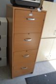 Four Drawer Wood Effect Filing Cabinet
