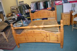 Solid Pine King Size Bed Frame 5ft width