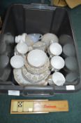 Vintage Pottery Cups & Saucers, plus Dominos