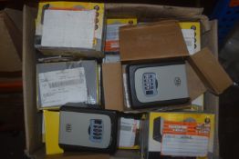 Box of Assorted Combination Key Safes, etc.