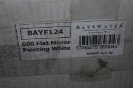 Flat Mirror in White 600mm