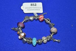 Pandora Silver Bracelet with 17x Charms ~69g total