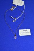 9ct Gold Chain & Pendant, and 9ct Gold Single Pearl Earring ~2.2g gross