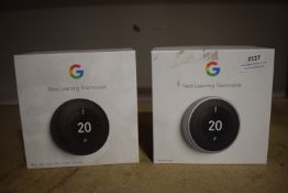 *2x Google Nest Learning Thermostats