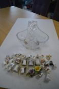 Glass Basket and Thimbles