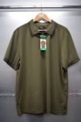 *Ernest Sewn Green Quater-Zip Polo Size: Size: XL