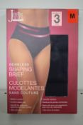 *Jezebel Black Seamless Shaping Briefs (medium control) Size: M