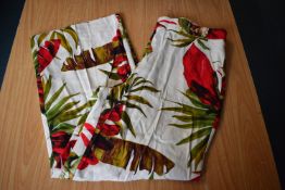 *Hilary Radley Floral Print Linen Trousers Size: L