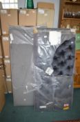 2x Grey Upholstered Double Headboard