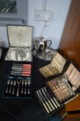 Cutlery Sets, Cruets, Arthur Price Plate, etc.