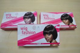3x Synthetic Fashion Wigs