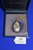 9ct Gold Locket & Chain ~10g