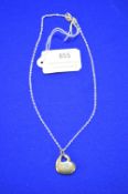 Sterling Silver Heart Pendant & Chain ~10g total