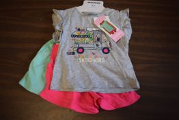 Skechers Girl’s 3pc T-Shirt & Shorts Set Age: 2