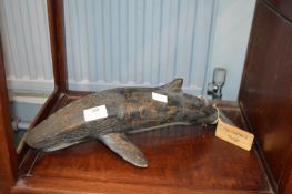 Carved Wooden Painted Whale “Hugo”