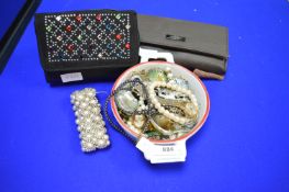 Vintage Costume Jewellery and 2x Purses