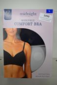 *Carole Hochman Midnight Wirefree Comfort Bra 2pk Size: L (34DD-38C) (1x black, 1x grey)
