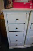 White Painted Five Tier Chest of Drawers (AF)