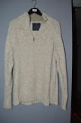 Blue Harbour Knitted Quarter Zip Jumper Size: L