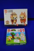 2x Lego Brick Headz Sets: Chip & Dale, and Super Mario