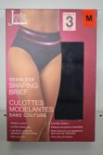 *Jezebel Black Seamless Shaping Briefs (medium control) Size: M