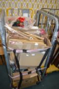 *Market Traders Goods Including Garding Items, Wind Chimes, and Christmas Decorations, etc. (cage