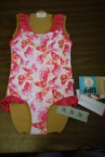 Seafolly Girl’s Pink Butterfly Swimsuit with UPF 50+ Protection Age: 3