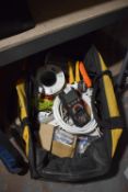 DeWalt Tool Bag Containing Various Plumbing Tools Including Digital Multimeter