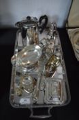 EPNS Tray, Servers, Butter Dish, Caster, etc.