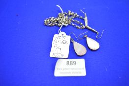 Scrap Sterling Silver Chain ~13g, plus 2x Pairs of Silver Earrings
