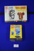 2x Lego Brick Headz: Tom & Jerry, and Stitch