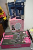 *4x Carmen Hair Stylers and Mirrors (salvage)