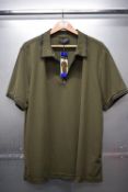 *Ernest Sewn Green Quater-Zip Polo Size: Size: L