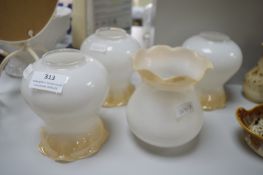 4x Glass Lampshades