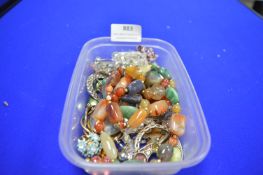 Vintage Costume Jewellery Brooches, Gemstone Necklaces, etc.